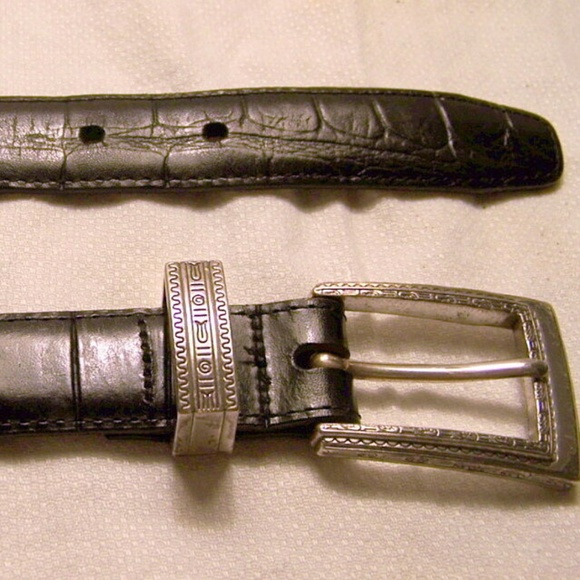 Brighton Classics Black Croc Embossed With Silver - Picture 6 of 6